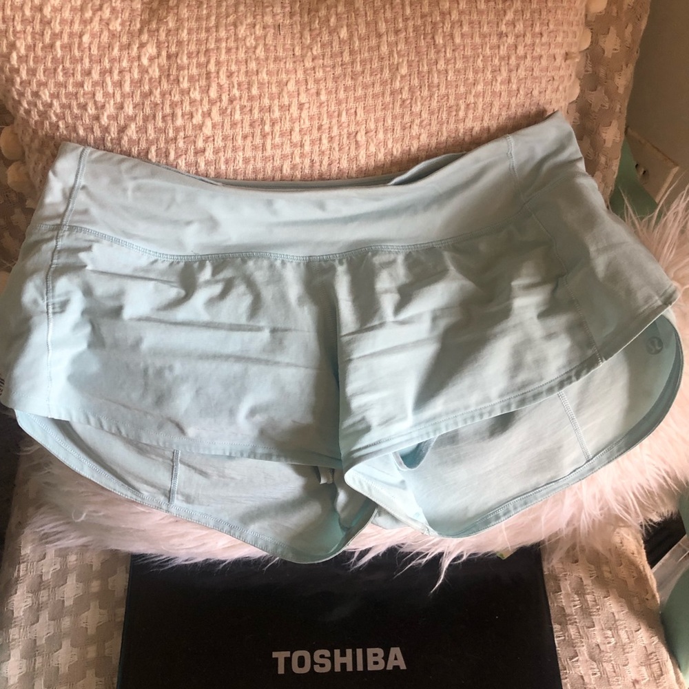 Light blue lululemon shorts size 6